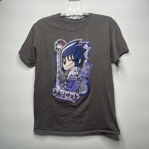 Ripple Junction Naruto Sasuke Uchiha Shirt Gray Large